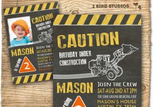 Construction Invites Birthday Party Construction Invitation In Chalkboard Optional Construction