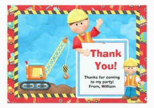 Construction Paper Birthday Card Ideas Construction Birthday Party Thank You Paper Invitation