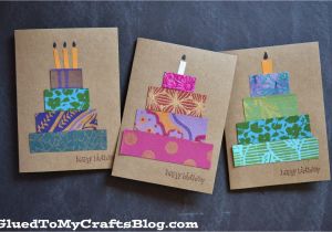 Construction Paper Birthday Card Ideas Paper Scrap Birthday Cards Craft Idea Stickyu