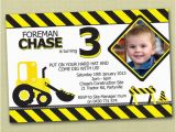 Construction theme Birthday Invitations Construction themed Birthday Invitations You Print