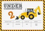 Construction theme Birthday Invitations Construction themed Birthday Party Free Printables