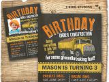 Construction themed Birthday Party Invitations Construction Invitation for Construction theme Birthday Party