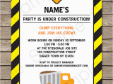 Construction themed Birthday Party Invitations Construction Party Invitations Template Birthday Party
