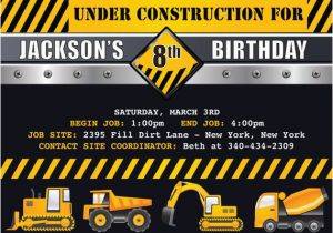 Construction themed Birthday Party Invitations Items Similar to Construction Trucks Birthday Party themed