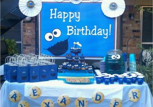 Cookie Monster 1st Birthday Decorations Cookie Monster Birthday Party Ideas Photo 1 Of 12