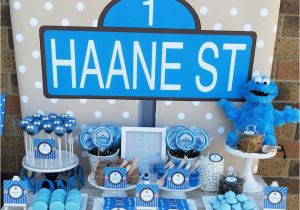 Cookie Monster 1st Birthday Decorations Cookie Monster First Birthday Little Wish Parties
