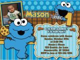 Cookie Monster 1st Birthday Invitations 1st Birthday Ideas Cookie Monster First Birthday Party