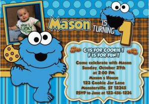 Cookie Monster 1st Birthday Invitations 1st Birthday Ideas Cookie Monster First Birthday Party