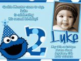 Cookie Monster 1st Birthday Invitations Cookie Monster Birthday Invitations Cookie Monster 2nd