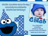 Cookie Monster 1st Birthday Invitations Cookie Monster Birthday Invitations Diy Digital Printable