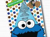 Cookie Monster Birthday Invites Cookie Monster Birthday Digital Invitation