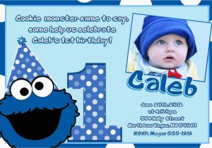 Cookie Monster Birthday Invites Cookie Monster Birthday Invitations Diy Digital Printable