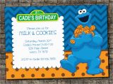 Cookie Monster Birthday Invites Quantity 1 2 3 4