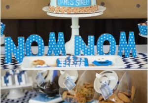 Cookie Monster Birthday Party Decorations A Boy 39 S Cookie Monster Birthday Party Spaceships and