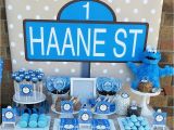Cookie Monster Birthday Party Decorations Cookie Monster First Birthday Little Wish Parties