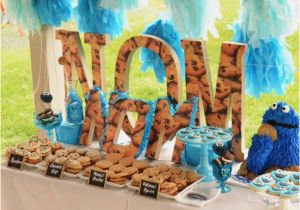 Cookie Monster Birthday Party Decorations Kara 39 S Party Ideas Chic Girl Blue Diy Cookie Monster