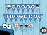 Cookie Monster Happy Birthday Banner 18x Cookie Monster Birthday Banner Party Flags by