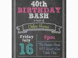 Cool 40th Birthday Invitations Fun Sketch Typograpy 40th Birthday Invitations Paperstyle