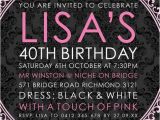 Cool 40th Birthday Invitations Unique 40th Birthday Bling Invitations