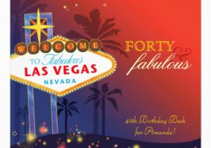Cool 40th Birthday Invitations Unique 40th Las Vegas Birthday Party Invitations Zazzle
