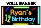 Cool Happy Birthday Banner Happy Birthday Banner Cool Glow Photo Birthday Personalized