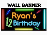 Cool Happy Birthday Banner Happy Birthday Banner Cool Glow Photo Birthday Personalized