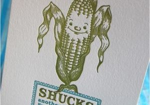 Corny Birthday Cards Slightly Corny Letterpress Birthday Card