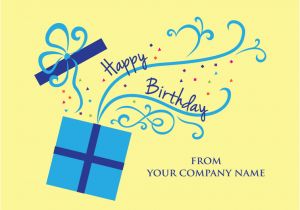 Corporate Birthday Card Design Front Imprint Business Birthday Card Cardsforcauses Com