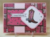 Country Music Birthday Cards Savvy Handmade Cards Cowgirl Happy Birthday Card