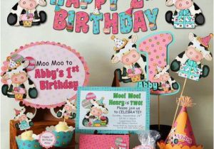 Cow Birthday Decorations Cow Birthday Party Package Cow Baby Shower Barnyard