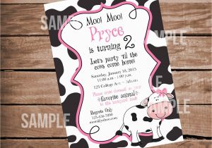 Cow Birthday Decorations Moo Moo Cow Farm theme Birthday Party Invitation Party Til