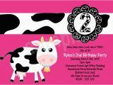 Cow Print Birthday Invitations Cow Birthday Party Invitations