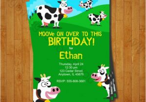 Cow Print Birthday Invitations Cow Party Invitation Printable Birthday Invite for A Farm