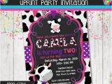 Cow Print Birthday Invitations Farm Moo Cow Birthday Party Invitation Girl Cow Print Pink