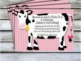Cow Print Birthday Invitations Items Similar to Printable Invitations Pink Cow Birthday