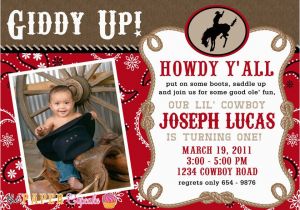 Cowboy 1st Birthday Invitations Birthday Invites Cowboy Birthday Invitations Template