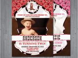 Cowboy 1st Birthday Invitations Cowboy Cowgirl Birthday Invitation First Birthday Party