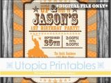Cowboy 1st Birthday Invitations Cowboy theme Boy 1st Birthday Invitation by Utopiaprintables