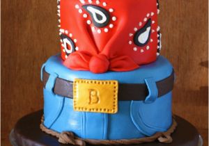 Cowboy Birthday Cake Decorations Cowboy Western Birthday Cake with Jeans Bandana and