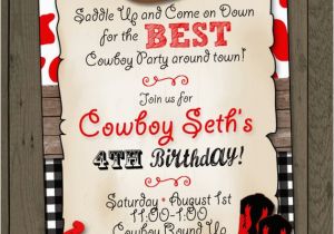 Cowboy First Birthday Invitations Cowboy Birthday Party Invitation Cowboy Invitation Digital