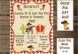 Cowboy First Birthday Invitations Cowboy Invite Cowboy Invitation Cowboy theme Birthday Boys