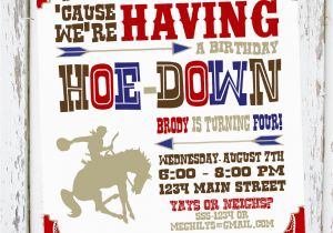 Cowboy Invites Birthday Cowboy Birthday Invitation