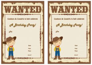 Cowboy Invites Birthday Cowboy Birthday Invitations Birthday Printable