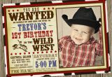 Cowboy Invites Birthday Cowboy Birthday Party Invitation Photo Option