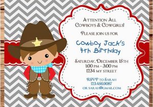 Cowboy Invites Birthday Items Similar to Cowboy Birthday Party Invitation Cowgirl