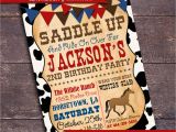 Cowboy Invites Birthday Printable Cowboy Party Invitation Western by Bloomberrydesigns