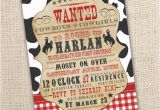 Cowboy themed Birthday Invitations Cowboy themed Western Birthday Invitation 4×6 or 5×7 Digital