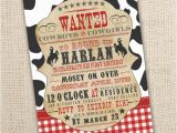 Cowboy themed Birthday Invitations Cowboy themed Western Birthday Invitation 4×6 or 5×7 Digital