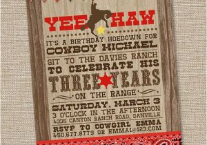 Cowboy themed Birthday Invitations Free Printable Cowboy Birthday Invitations Free