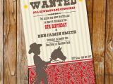 Cowboy themed Birthday Invitations Little Cowboy Birthday Party Invitation Only Instantly